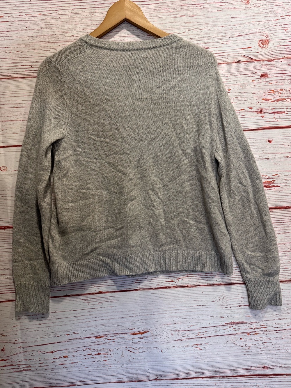 Patagonia Recycled Cashmere Cardigan in Birch White Sz S - Picture 7 of 8
